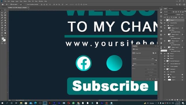 How To Make a Youtube Channel Art Banner || Adobe Photoshop 2019 Tutorial смотреть онлайн