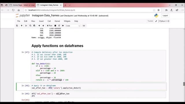 Data-frames- Salary statistics | Plot Salary variations | Delete | Rename | Great -Programming | 03 смотреть онлайн