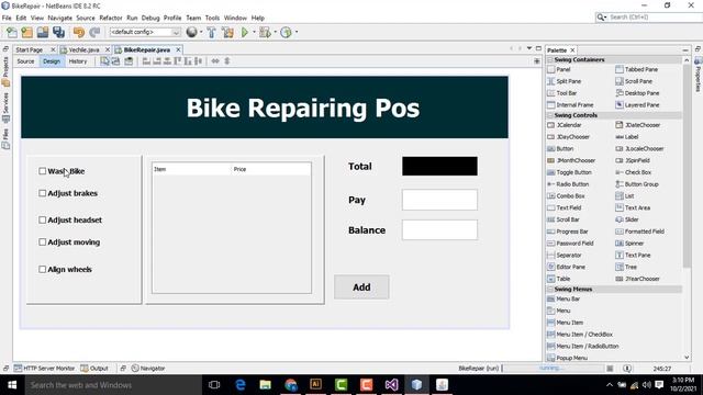 Bike Repair POS System using Java смотреть онлайн