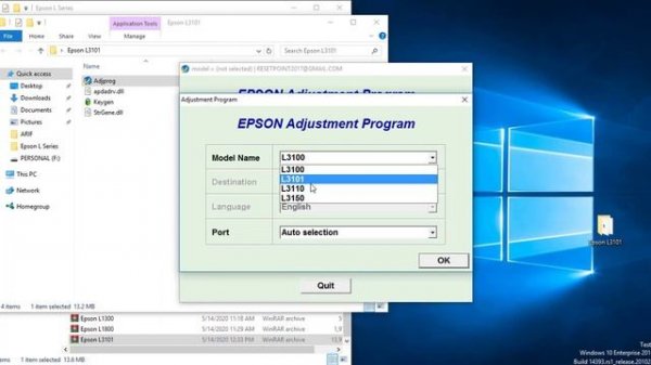 Epson L3101 Adjustment Program Reset Utility Free Download