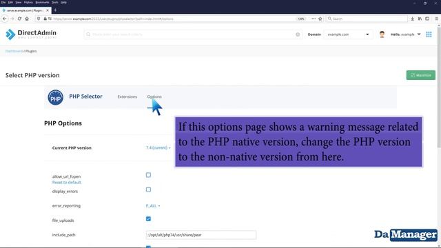 How to Enable or Disable PHP's allow url fopen using CloudLinux Selector in DirectAdmin DA MANAGE смотреть онлайн