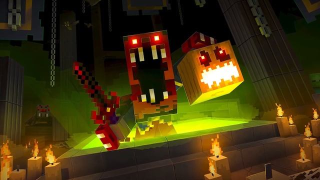 Ивент на Хэллоуин в Майнкрафт Данженс: Spooky Fall или Жуткая Осень: Новые предметы и Ночной режим смотреть онлайн