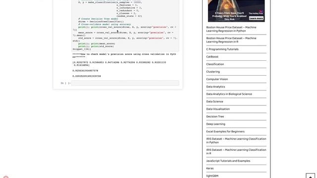 How to check model’s precision score using Cross Validation in Python смотреть онлайн