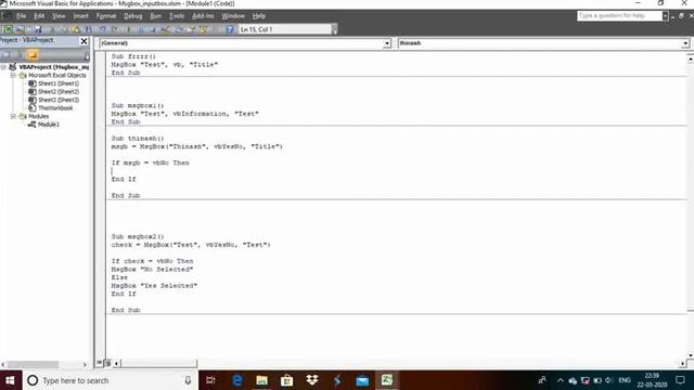 Excel VBA macro Msgbox and inputox - Message and Input Boxes in Excel смотреть онлайн