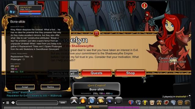 AQW Fresh Start Episode 7 - EVIL REPUTATION! AdventureQuest Worlds смотреть онлайн