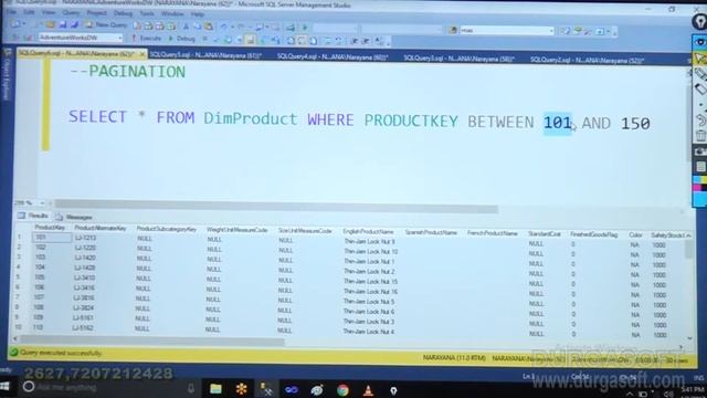 Sql Server tutorial || onlinetraining|| Pagination by Narayana смотреть онлайн