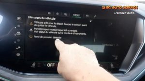 How to reset the tire pressure on [ vw touareg 2020 ]