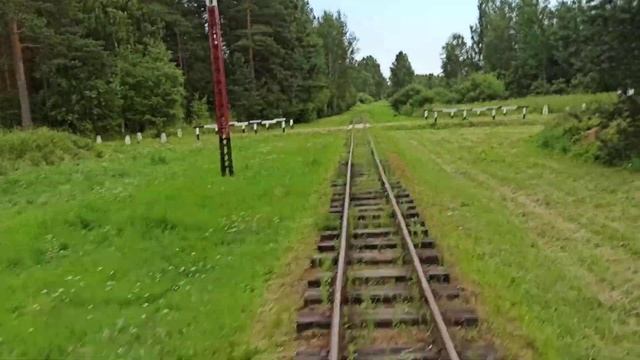 Катаемся на дрезине в музее железной дороги в Переславле-Залесском. смотреть онлайн