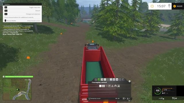 Farming Simulator 15 - Season 2 - GOLD EDITION - Ep 60 - Harvesting and courseplay!! смотреть онлайн