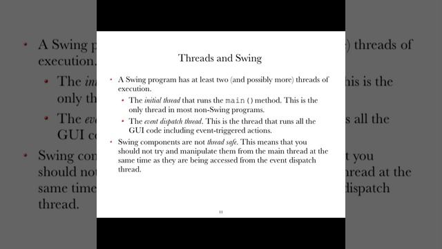 CO871 CGJ Lecture 2: Java GUIs using Swing—Basics смотреть онлайн