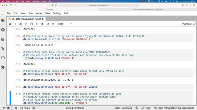 Mastering Python - Predefined Functions - 08 Date Manipulation Functions смотреть онлайн