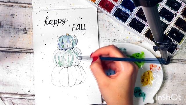Как нарисовать Тыквы. Уроки рисования для начинающих. How to draw Pumpkins. смотреть онлайн