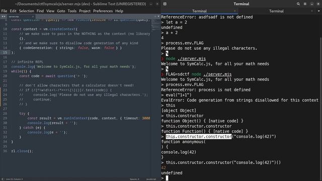 SymCalc.js (Jail) - San Diego CTF 2022 Explained смотреть онлайн