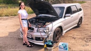 Девушка на Субару Форестер SG5