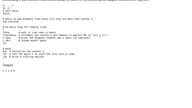 Diagonal Output of a file (7 Solutions!!) смотреть онлайн