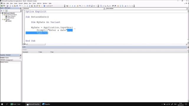 Excel VBA Online Course - 5.4.5 Capturing Dates смотреть онлайн