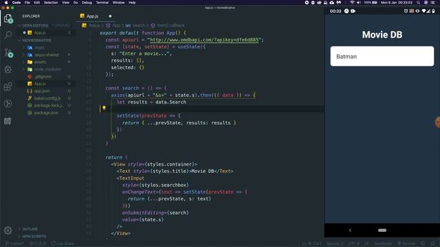 Code a Movie APP in React Native | React Native Tutorial for Beginners смотреть онлайн