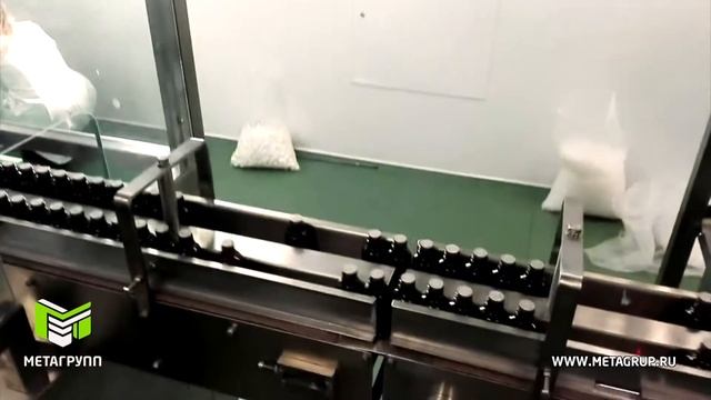 Линия розлива укупоривания лекарственных средств в стекло 0,1 л., произв-сть 5000 бут-час смотреть онлайн