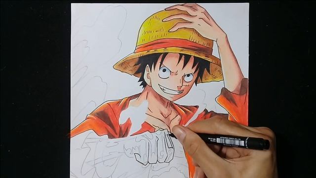 Drawing Monkey D Luffy From One Piece смотреть онлайн