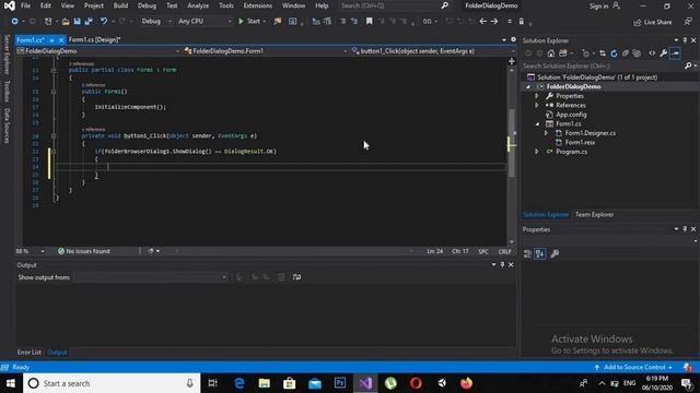 C# FolderBrowserDialog | how to use Folder Browser Dialog in C# | FolderBrowserDialog C# смотреть онлайн