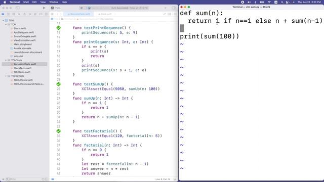 AV012: n!, sum_up, print_sequence in Python recursively смотреть онлайн
