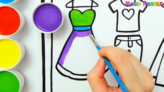 Wardrobe Drawing, Painting, Coloring for Kids & Toddlers | Let's Draw, Paint Together #234 смотреть онлайн