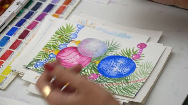 Акварель для новичков / Обзор простых работ / #арт #акварель #иллюстрации смотреть онлайн
