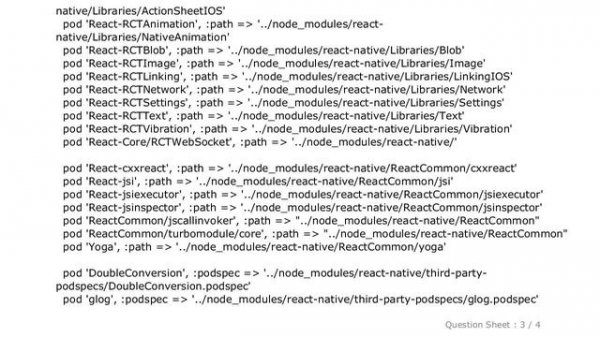 iOS : React Native - iOS - Invalid `Podfile` file: undefined method `[]' for nil:NilClass