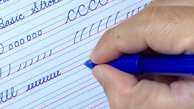 Cursive writing for beginners Lesson 1 | Basic Strokes and Shapes | Cursive handwriting practice смотреть онлайн