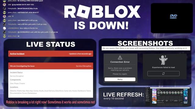? ROBLOX IS DOWN! (Day 1) - Live Status смотреть онлайн
