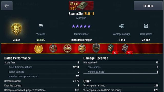 WOT Blitz IS-6 Soviet Steel Mastery Gameplays смотреть онлайн