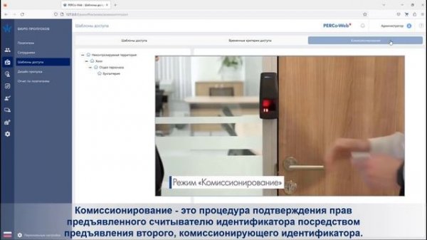 Шаблоны доступа в PERCo-Web