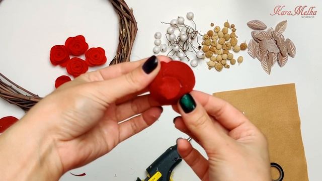 DIY Венок на дверь своими руками: декорируем цветами из фетра смотреть онлайн