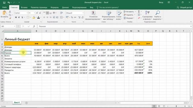 Онлайн курс Excel: 3-6 Работа с границами и заливкой ячеек смотреть онлайн