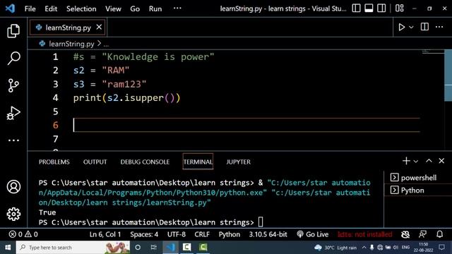 Working with Strings in Python - Hindi смотреть онлайн