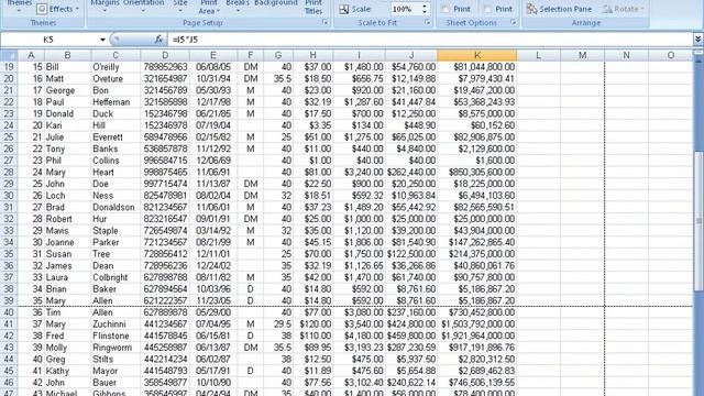 Excel 2007: Page Orientation Landscape or Portrait смотреть онлайн