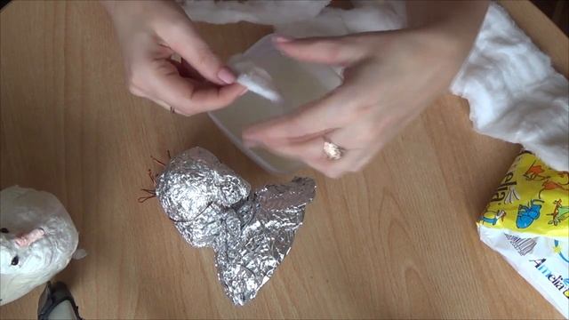 МК ватная игрушка "Голубь мира" от Тимофеевой Марины смотреть онлайн