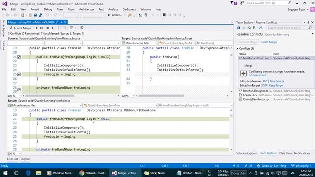 Hướng dẫn Merge code trên Visual Studio 2015 tích hợp Git Extension смотреть онлайн