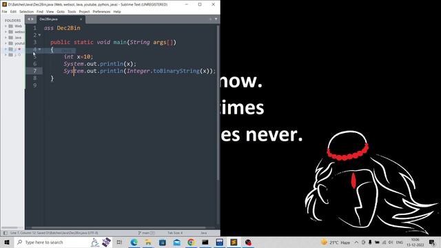 Decimal integer to binary integer shortest way in java смотреть онлайн