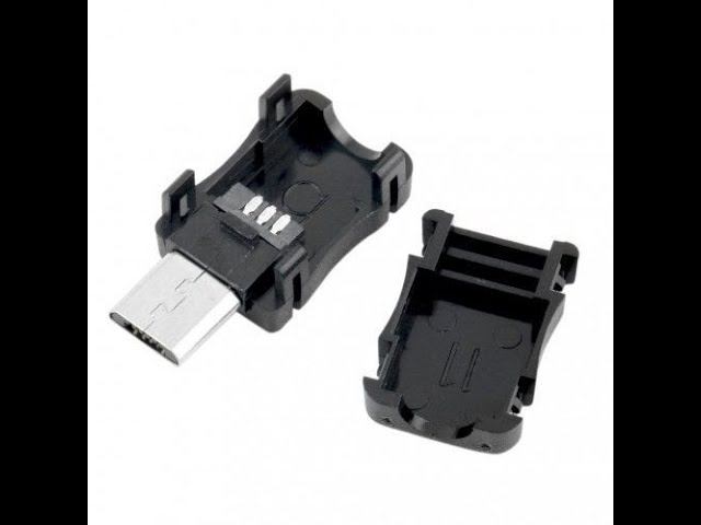 Разборный разъем Micro USB под пайку DIY смотреть онлайн