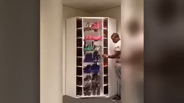 Поворотный - вращающийся шкаф для обуви смотреть онлайн