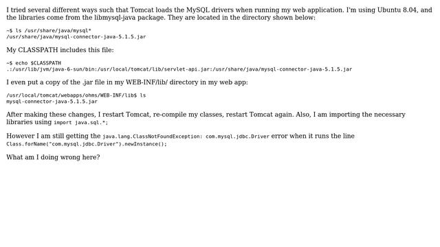 Tomcat does not recognize the MySQL .jar library (2 Solutions!!) смотреть онлайн