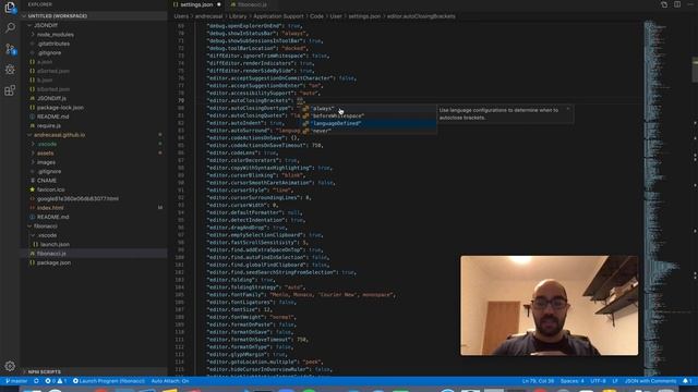 VS Code Setting: editor.autoClosingBrackets смотреть онлайн