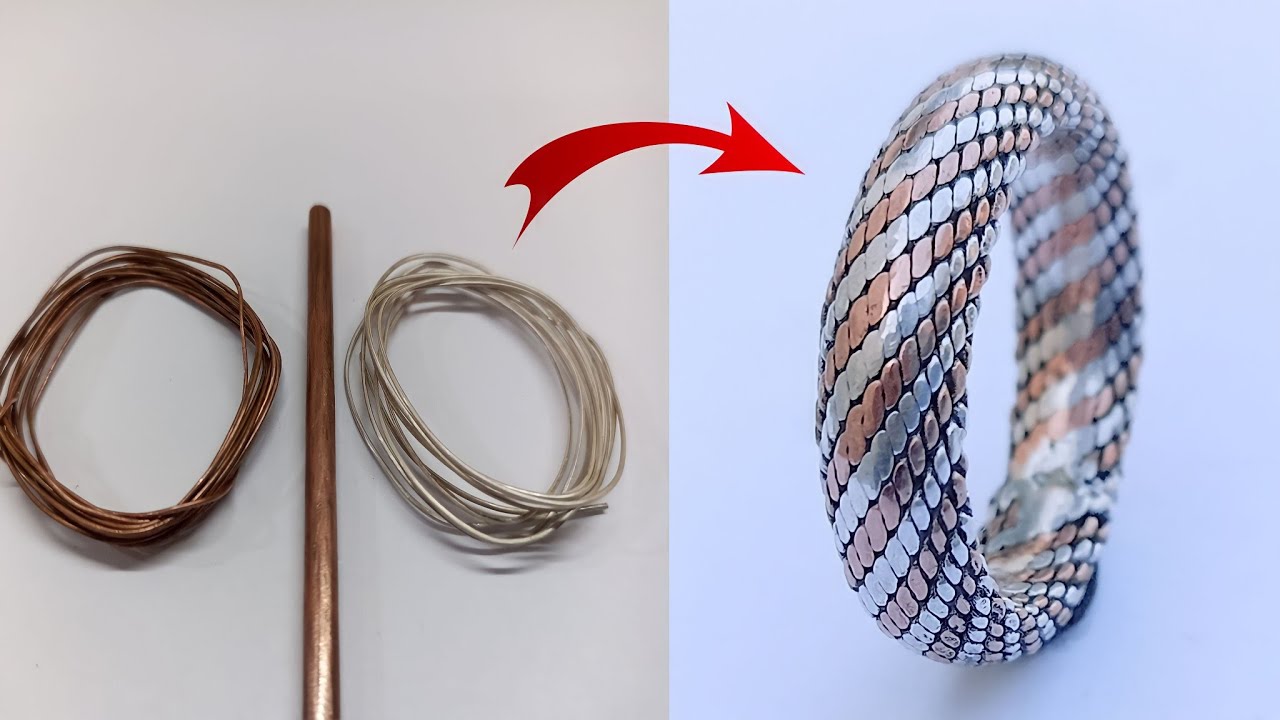 making a ring from copper and silver wire __ How it's made_ jewellery making_ gold Smith Luke смотреть онлайн