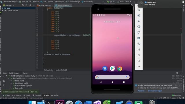 Designing and Implementing Calculator using Java Android Studio Part - 2 | By Sandeep Reddy Pulusan смотреть онлайн