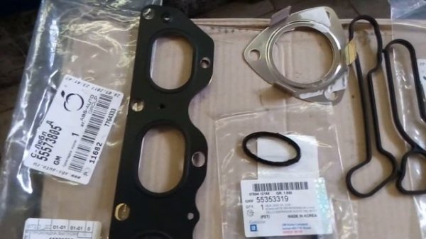 Опель Зафира меняем прокладки теплообменика