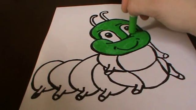 Как рисовать гусеничку. Простые рисунки для детей. Учимся рисовать смотреть онлайн