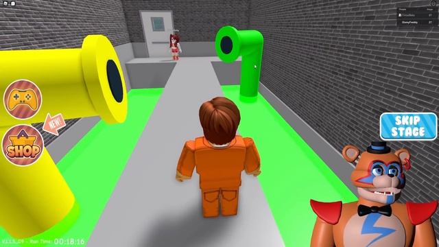 Circus Baby and Glamrock Freddy Play ESCAPE PRISON OBBY! in ROBLOX смотреть онлайн
