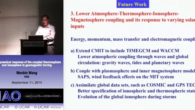 Wenbin Wang | HAO NCAR | The dynamical response of the coupled thermosphere & ionosphere смотреть онлайн