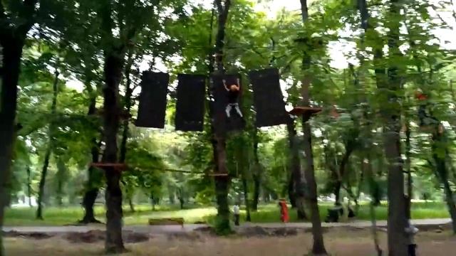 Верёвочный парк. Аттракционы Долинска. (5) 4.06.2019 смотреть онлайн